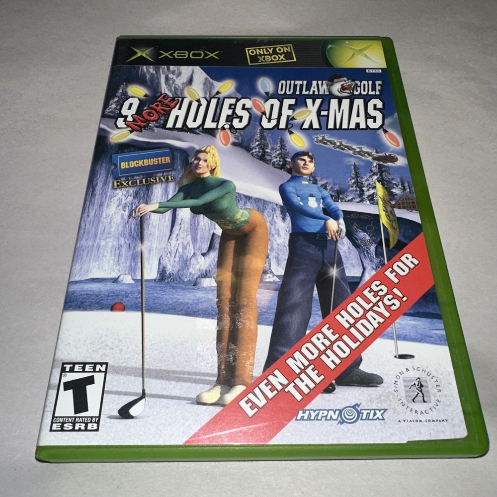 Outlaw Golf: 9 More Holes of X-Mas Christmas (Xbox, 2003) CIB Complete W/ Manual